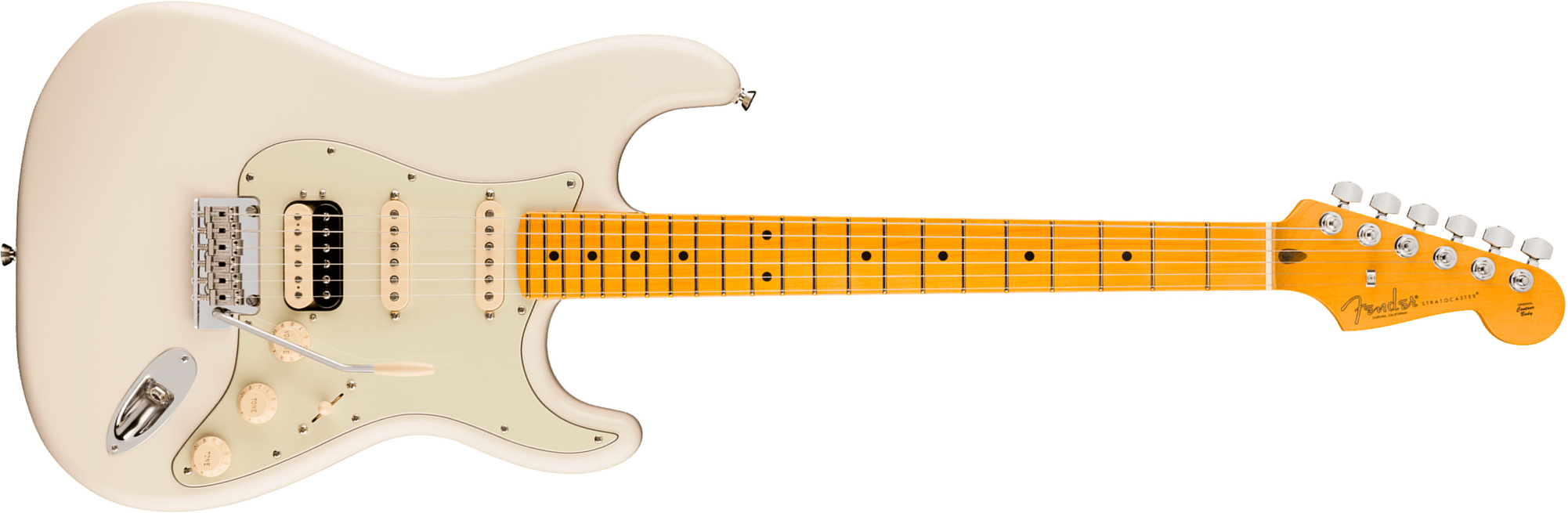 Fender Strat Hss American Pro. Usa Hss Trem Mn - Olympic White - Str shape electric guitar - Main picture