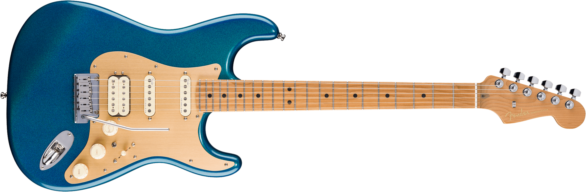 Fender Strat Hss American Ultra Ii Ltd Usa Trem Mn - Aurora Metallic - Str shape electric guitar - Main picture