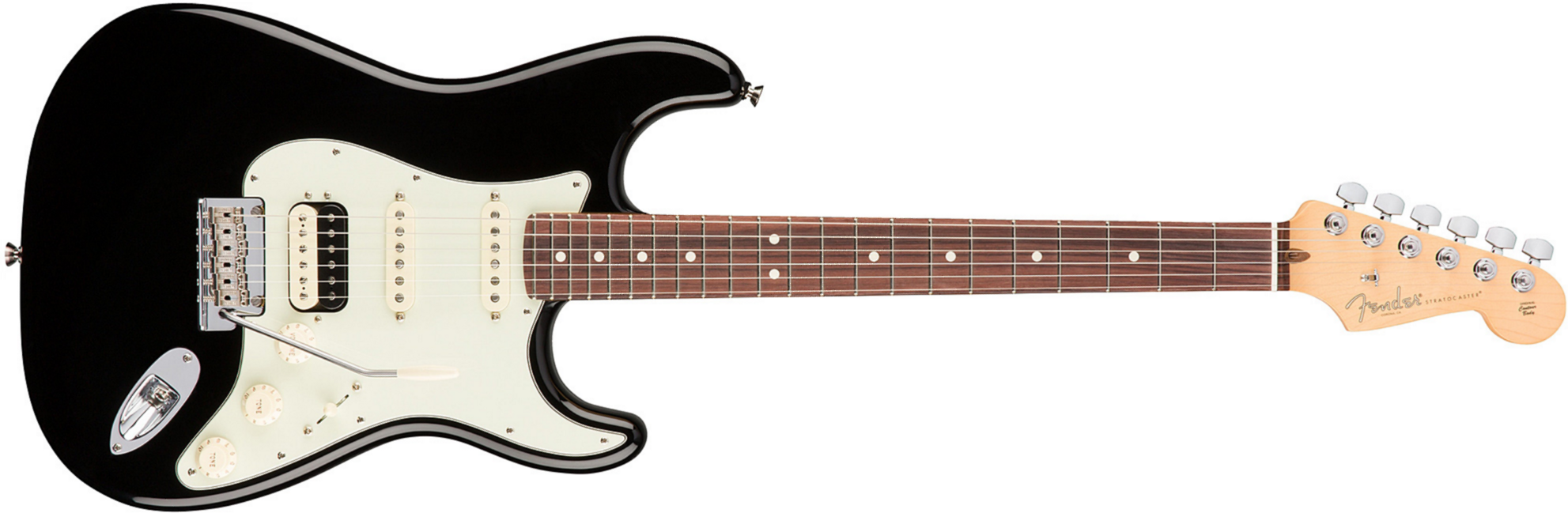 Fender Strat Hss Shawbucker American Professional Usa Rw - Black - 12 string electric guitar - Main picture