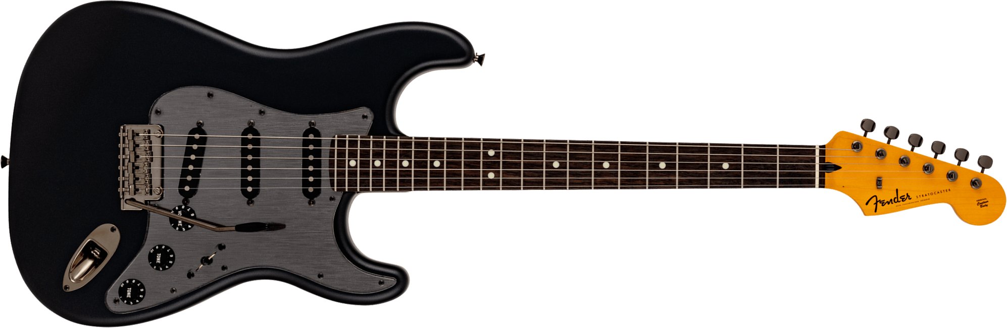 Fender Strat Hybrid Ii Mij Ltd Jap 3s Trem Rw - Matte Phantom Black - Str shape electric guitar - Main picture