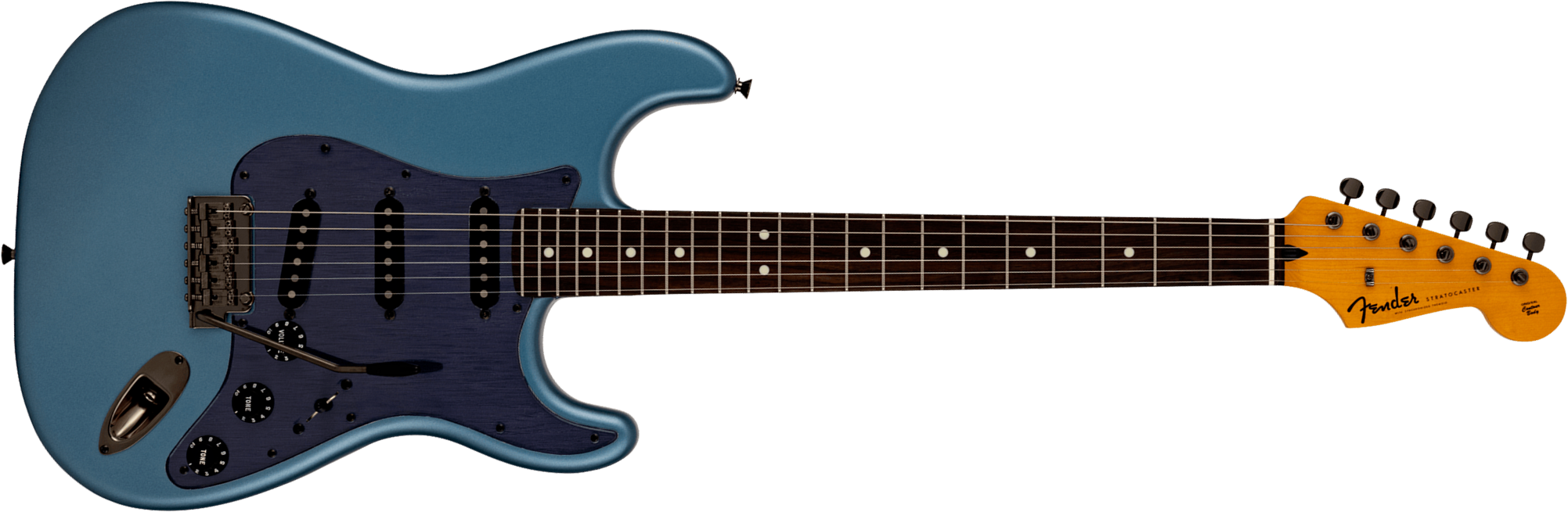 Fender Strat Hybrid Ii Mij Ltd Jap 3s Trem Rw - Matte Aero Blue - Str shape electric guitar - Main picture
