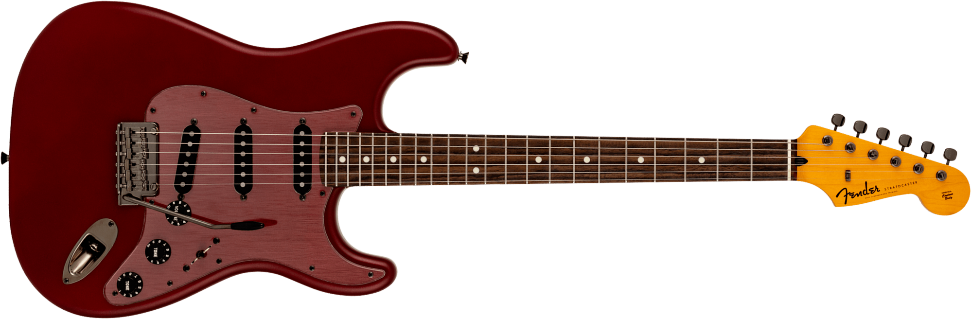 Fender Strat Hybrid Ii Mij Ltd Jap 3s Trem Rw - Matte Inferno Red - Str shape electric guitar - Main picture