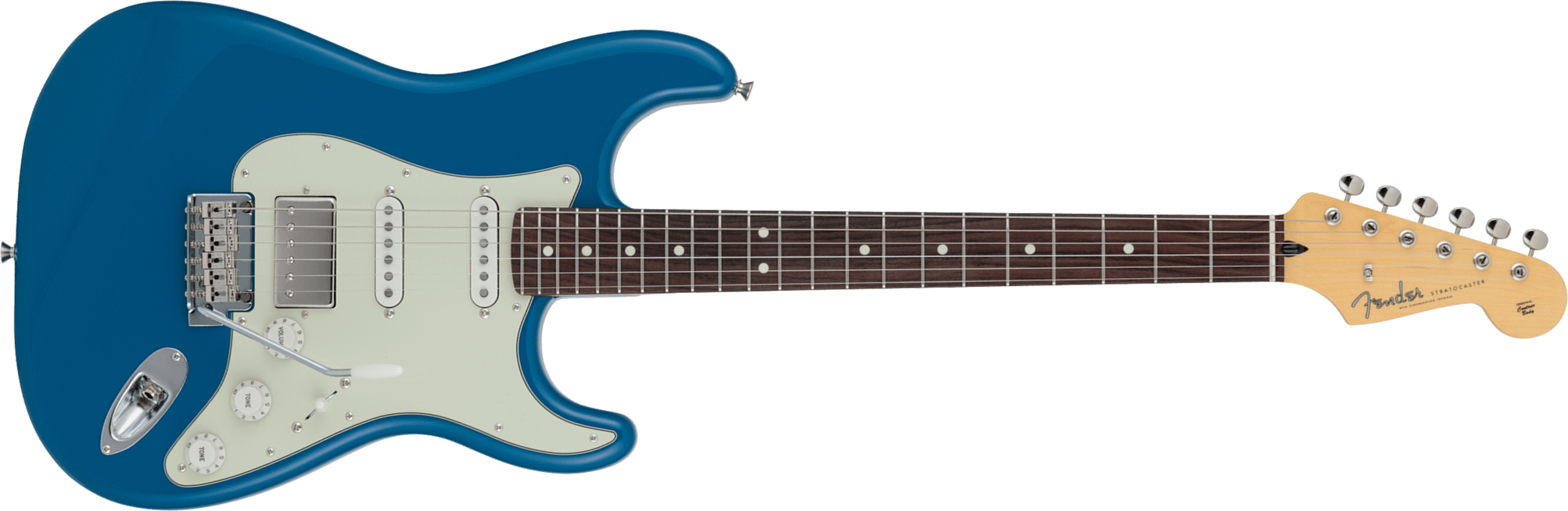 Fender Strat Hybrid Ii Mij Ltd Jap Hss Trem Rw - Forest Blue - Str shape electric guitar - Main picture