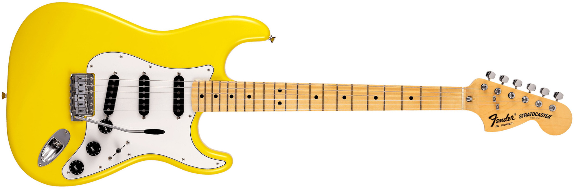 Fender Strat International Color Ltd Jap 3s Trem Mn - Monaco Yellow - Str shape electric guitar - Main picture