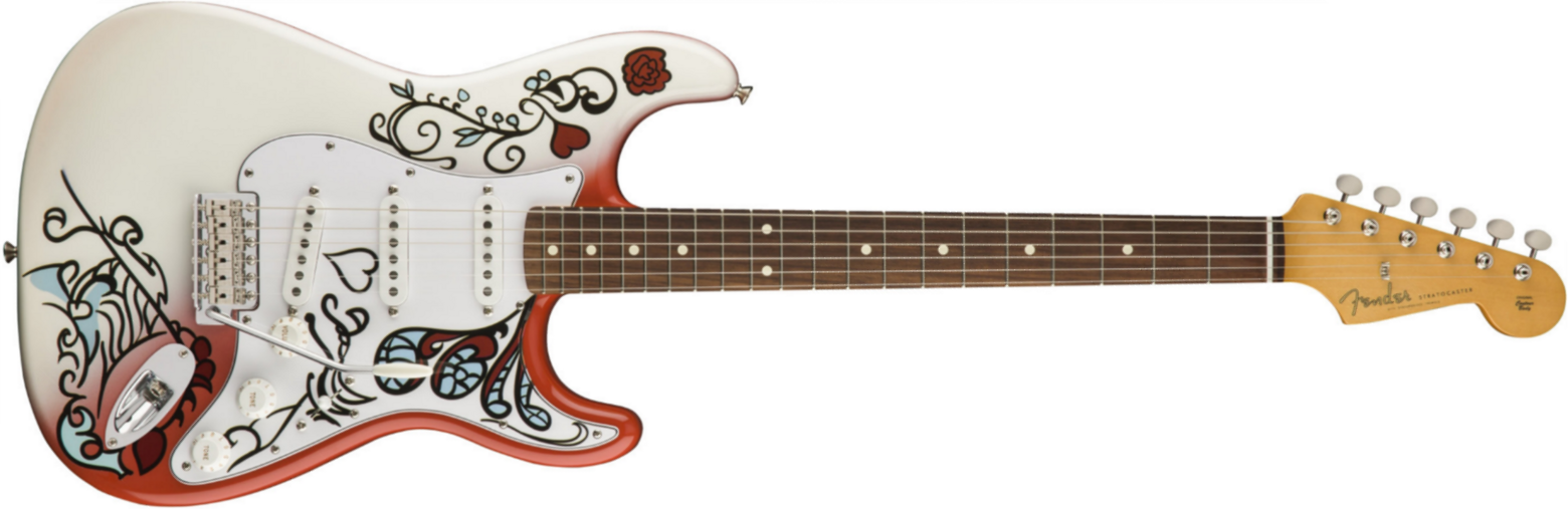Fender Strat Jimi Hendrix Monterey Mex Sss Pf - Hand Painted Custom - Tel shape electric guitar - Main picture