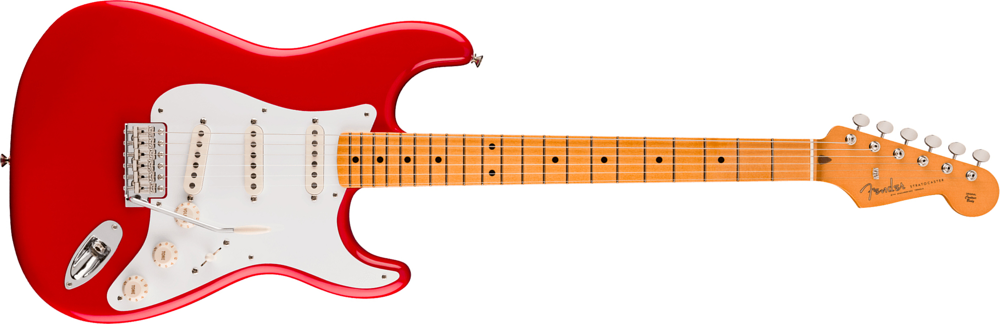Fender Strat Late 50s Vintera 3 Mex 3s Trem Mn - Dakota Red - Str shape electric guitar - Main picture