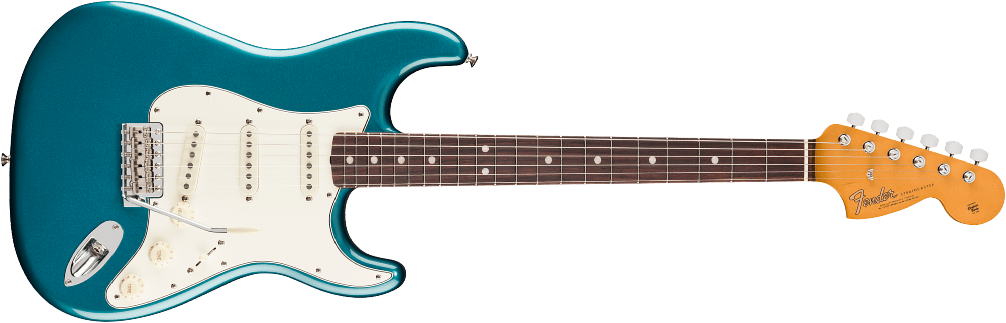 Fender Strat Late 60s Vintera 3 Mex 3s Trem Rw - Ocean Turquoise - Str shape electric guitar - Main picture