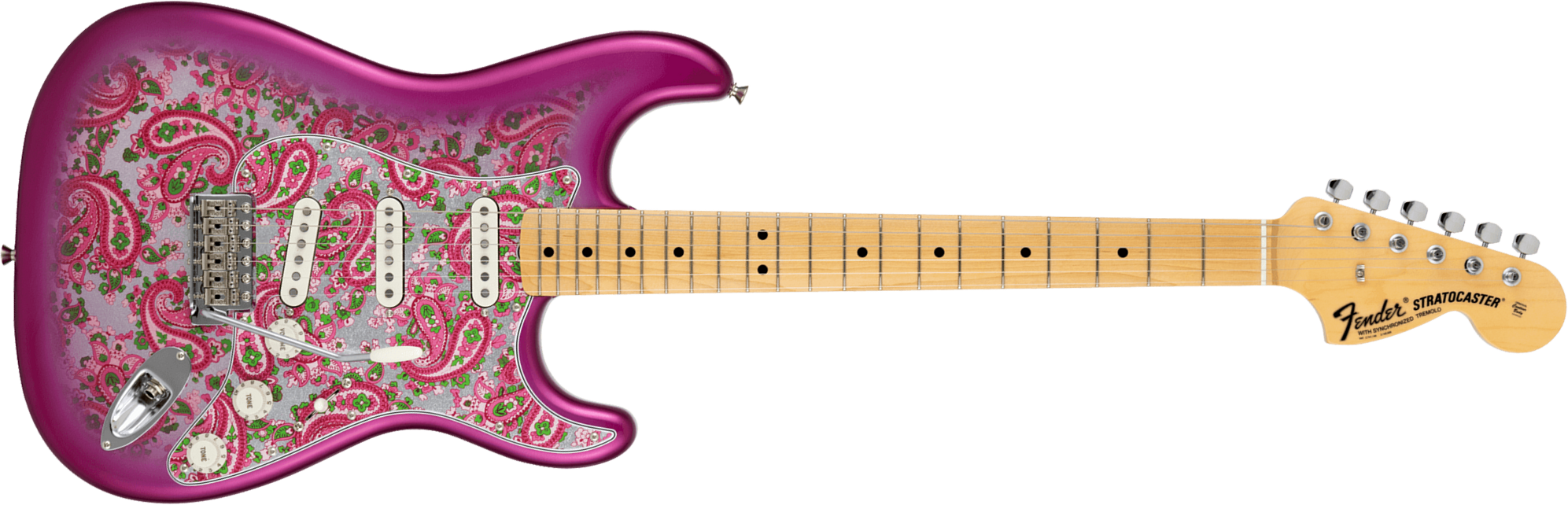 Fender Strat Ltd Jap 3s Trem Mn - Pink Paisley - Str shape electric guitar - Main picture