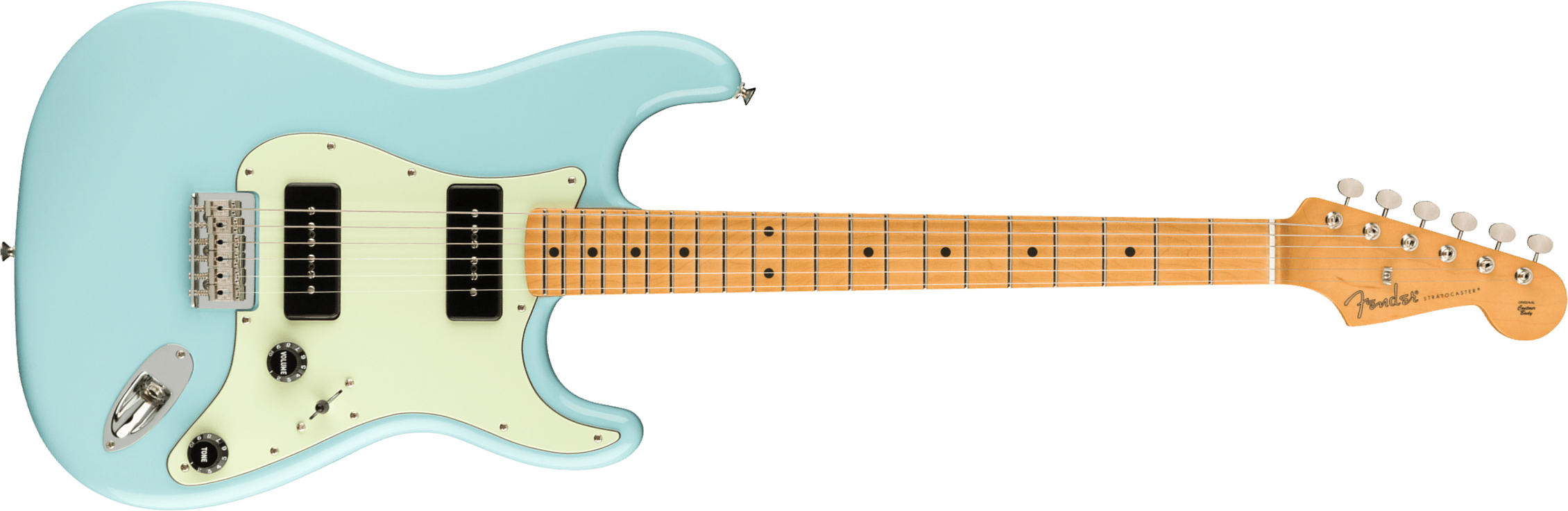 Fender Noventa Stratocaster (MEX, MN) - daphne blue Str shape 