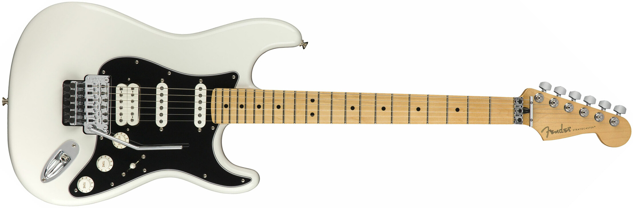 Fender Strat Player Floyd Rose Mex Hss Fr Mn - Polar White - Str shape electric guitar - Main picture