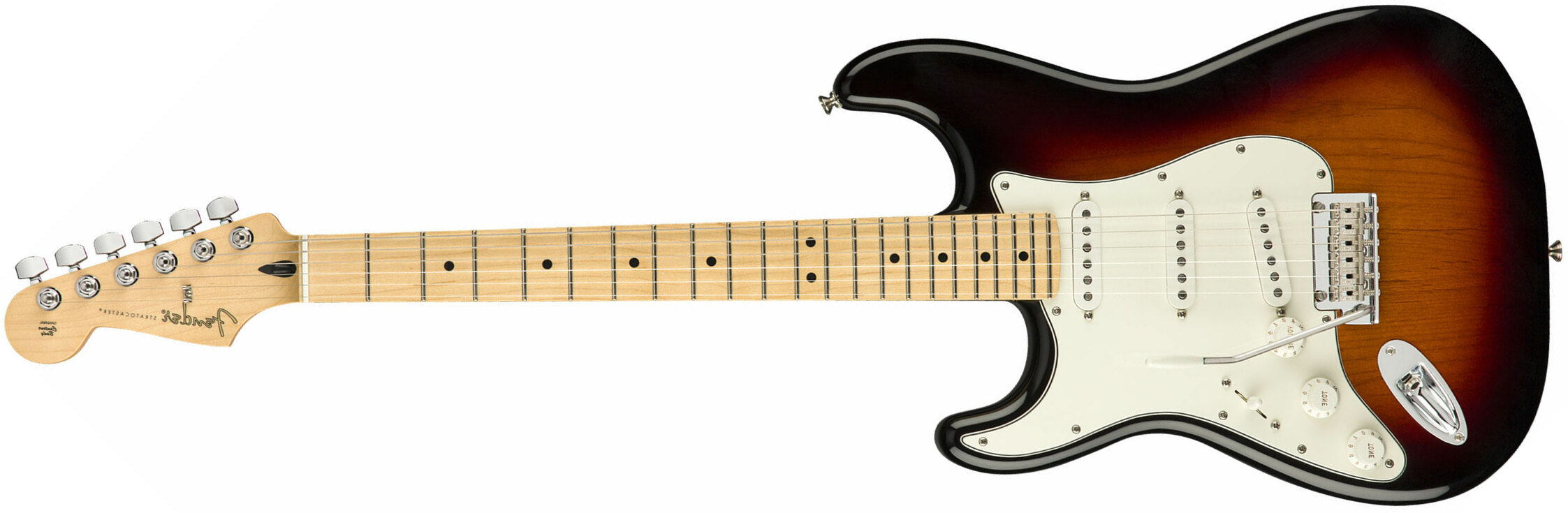 Fender Strat Player Lh Gaucher Mex Sss Mn - 3-color Sunburst - Left-handed electric guitar - Main picture