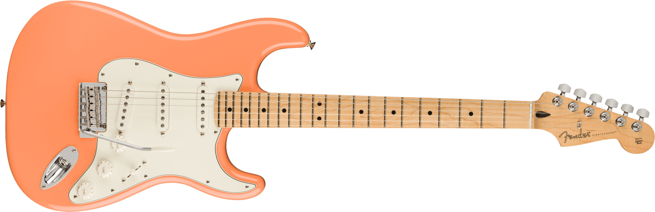 Fender Strat Player Ltd Mex 3s Trem Mn - Pacific Peach - Str shape electric guitar - Main picture