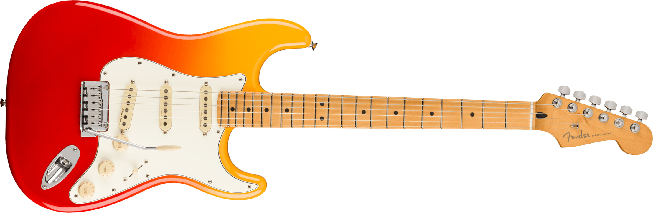 Fender Strat Player Plus Mex 3s Trem Mn - Tequila Sunrise - Str shape electric guitar - Main picture