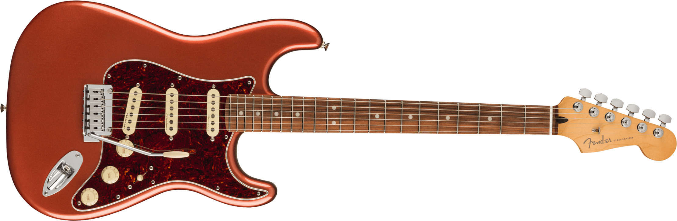 Fender Strat Player Plus Mex 3s Trem Pf - Aged Candy Apple Red - Str shape electric guitar - Main picture