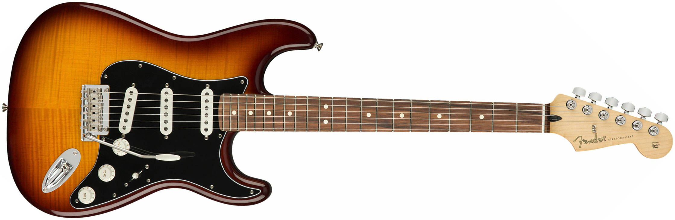 Fender Strat Player Plus Top Mex 3s Trem Pf - Tobacco Burst - Str shape electric guitar - Main picture