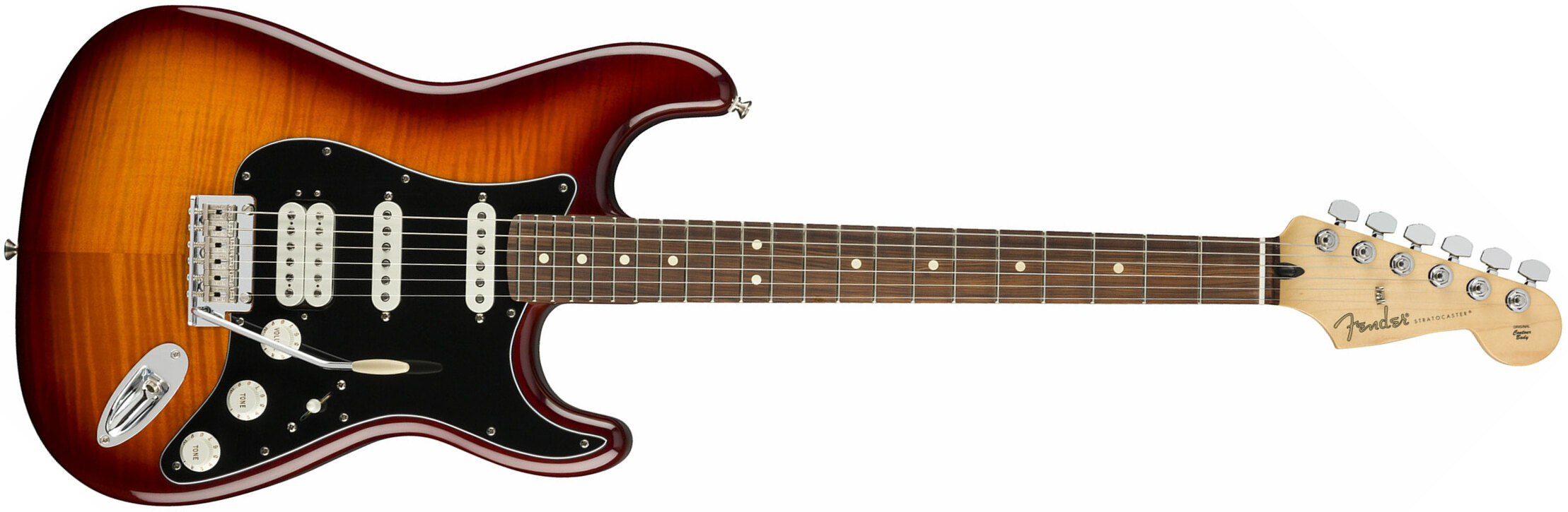 Fender Strat Player Plus Top Mex Hss Pf - Tobacco Burst - Str shape electric guitar - Main picture