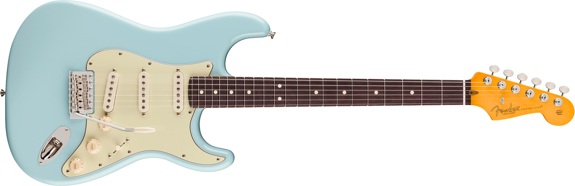 Fender Strat Silent System American Pro. Classic Ltd 3s Trem Rw - Daphne Blue - Str shape electric guitar - Main picture