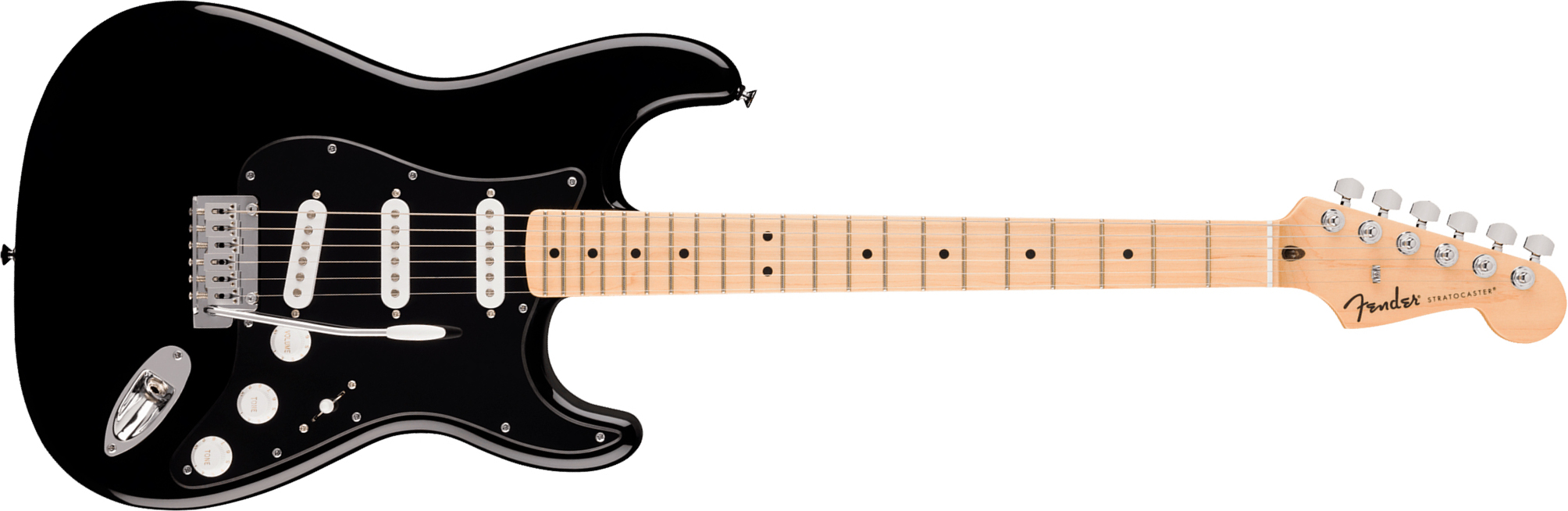 Fender Strat Standard Ind 3s Trem Mn - Black - Str shape electric guitar - Main picture