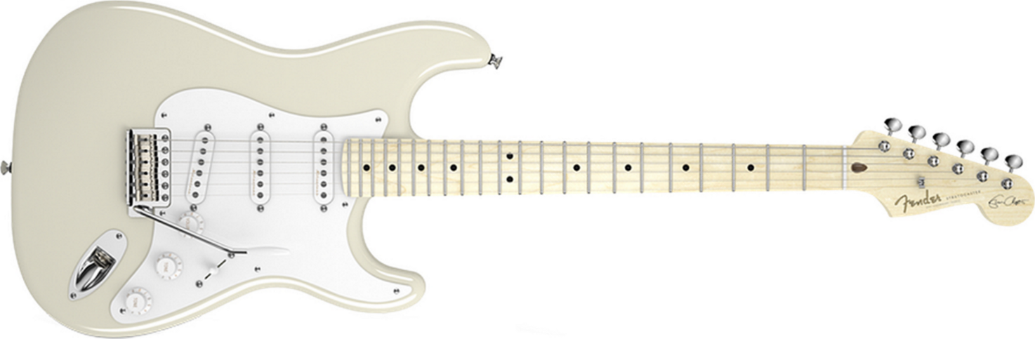 Fender Strat Usa American Artist Eric Clapton 3s Mn Olympic White - Str shape electric guitar - Main picture