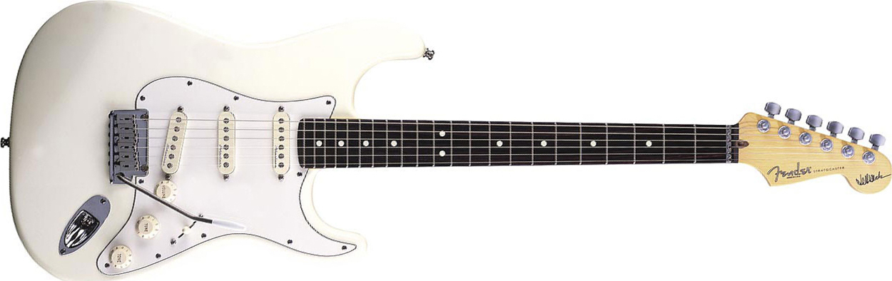 Fender Jeff Beck Strat Usa Signature 3s Trem Rw - Olympic White - Str shape electric guitar - Main picture