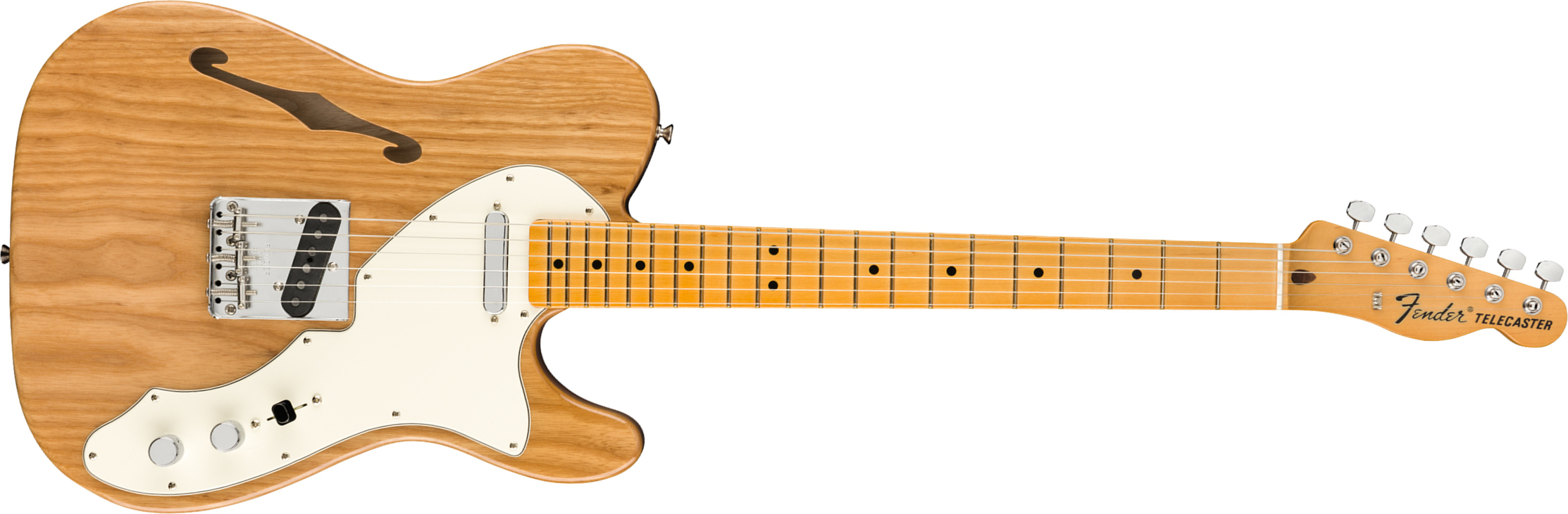 Fender Tele 60s Thinline American Original Usa Ss Mn - Aged Natural - Semi-hollow electric guitar - Main picture
