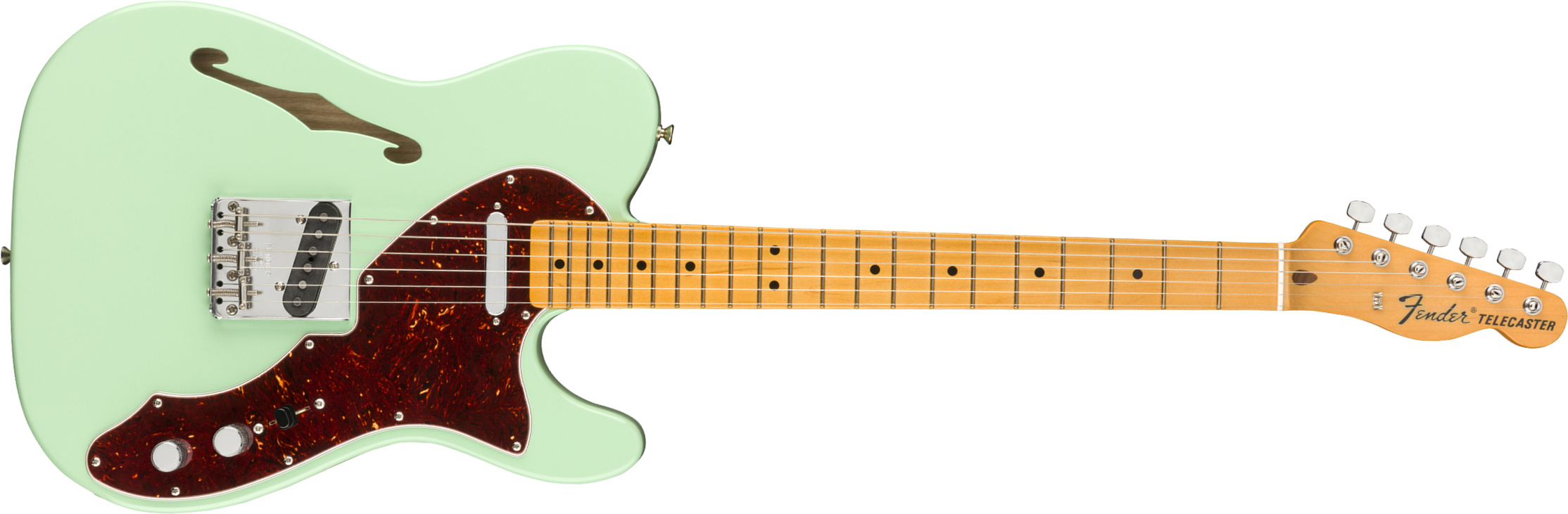 Fender Tele 60s Thinline American Original Usa Ss Mn - Surf Green - Tel shape electric guitar - Main picture