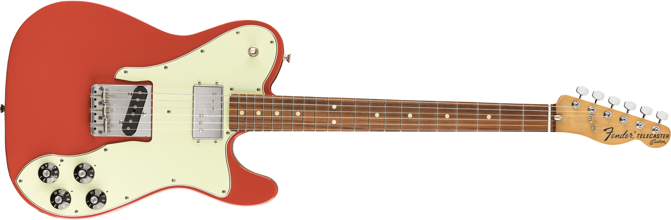 Fender Tele 70s Custom Vintera Vintage Mex Hh Pf - Fiesta Red - Tel shape electric guitar - Main picture