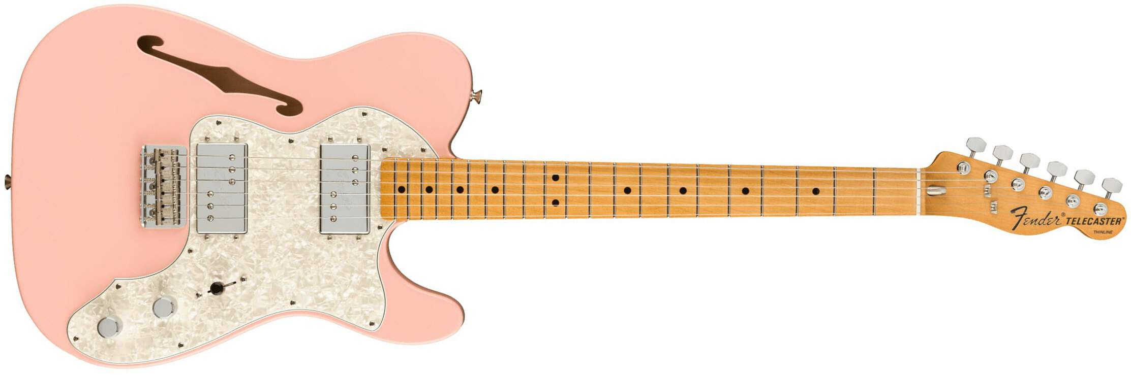 Fender Tele 70s Thinline Vintera Vintage Fsr Ltd Mex Hh Ht Mn - Shell Pink - Tel shape electric guitar - Main picture