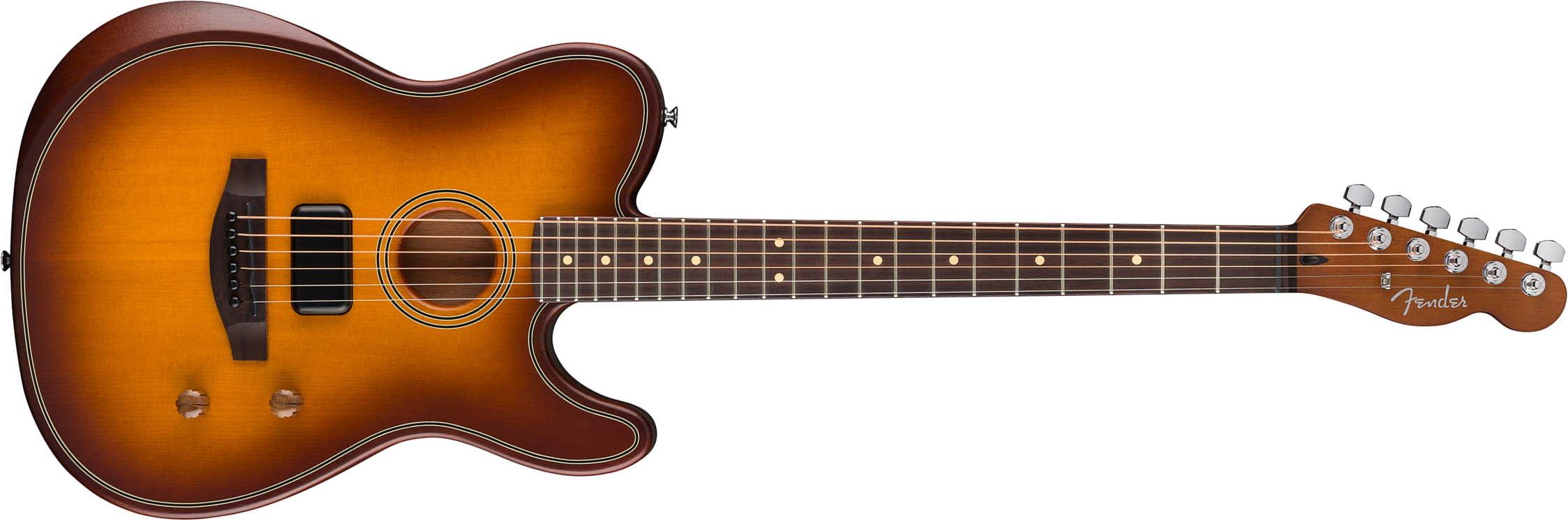 Fender Tele Acoustasonic Standard Ind Epicea Nyatoh Rw - Honey Burst - Folk guitar - Main picture