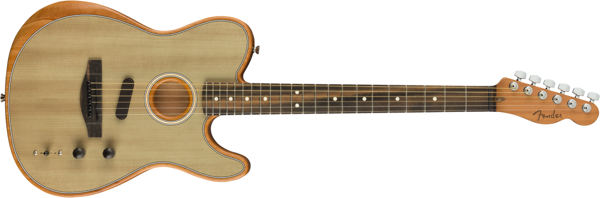 Fender Tele American Acoustasonic Usa Eb - Sonic Gray - Electro acoustic guitar - Main picture