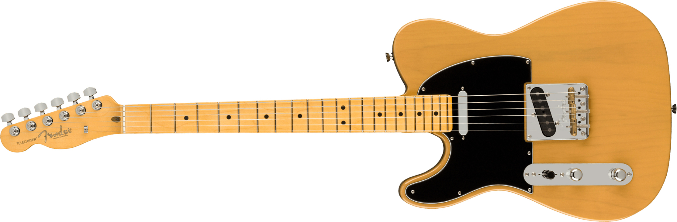 Fender Tele American Professional Ii Lh Gaucher Usa Mn - Butterscotch Blonde - Left-handed electric guitar - Main picture