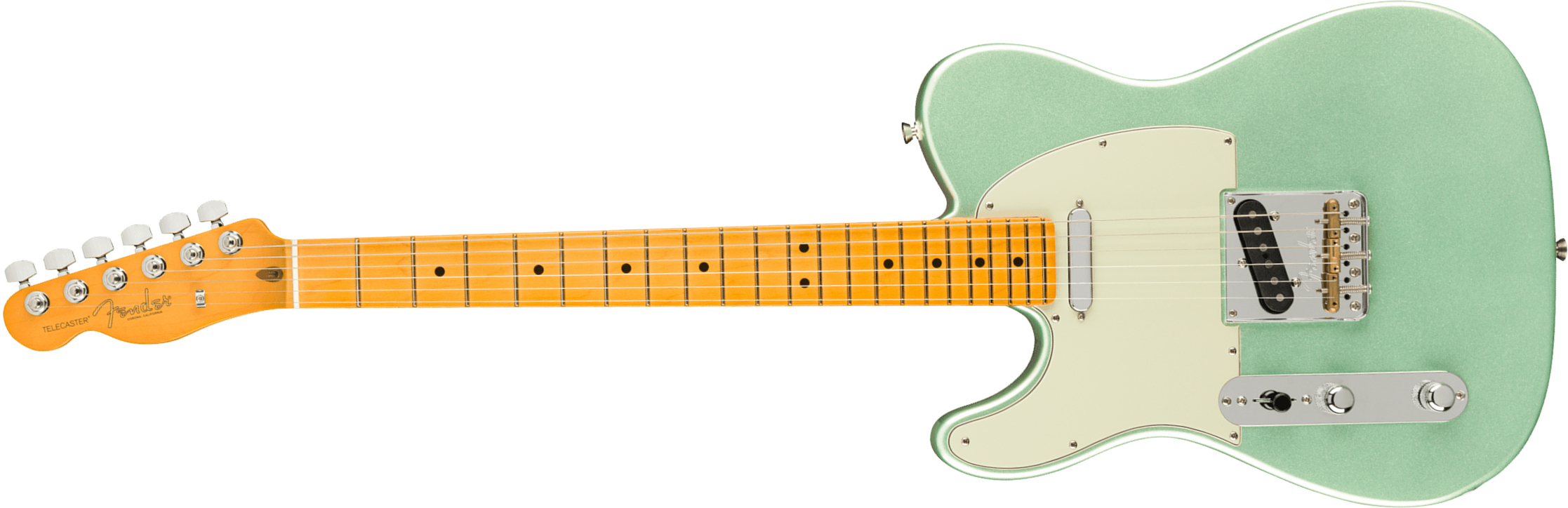 Fender Tele American Professional Ii Lh Gaucher Usa Mn - Mystic Surf Green - Left-handed electric guitar - Main picture
