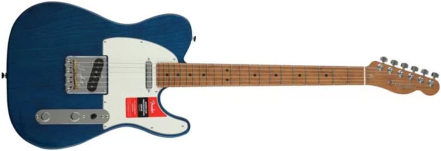 Fender Tele American Professional Roasted Neck Ltd 2020 Usa Mn - Sapphire Blue Transparent - Tel shape electric guitar - Main picture