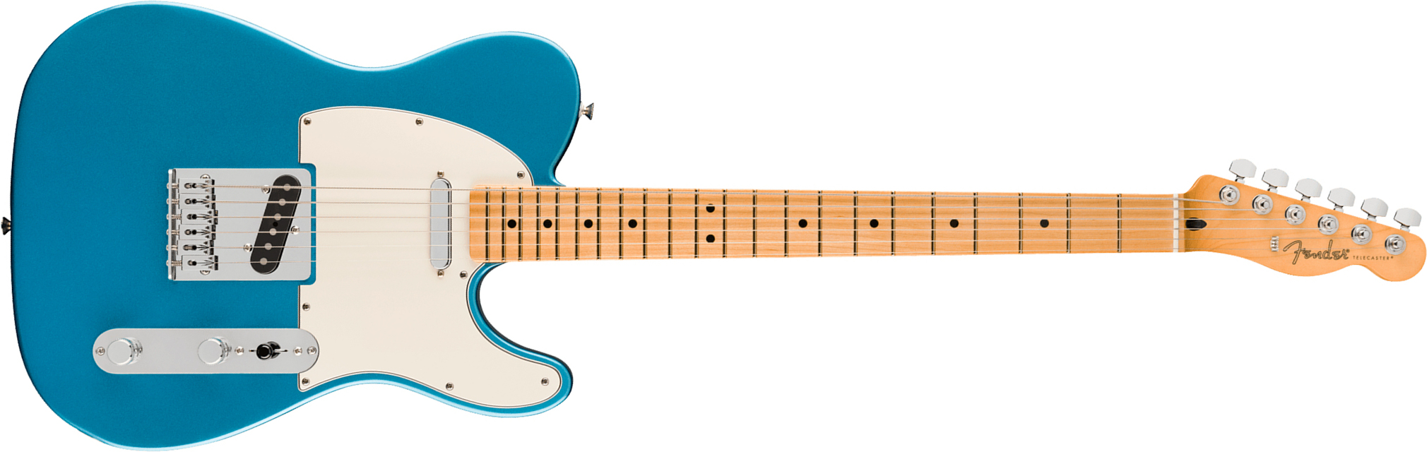 Fender Tele Baritone Player Ii 75th Ann. Mex 2s Ht Mn - Lake Placid Blue - Tel shape electric guitar - Main picture