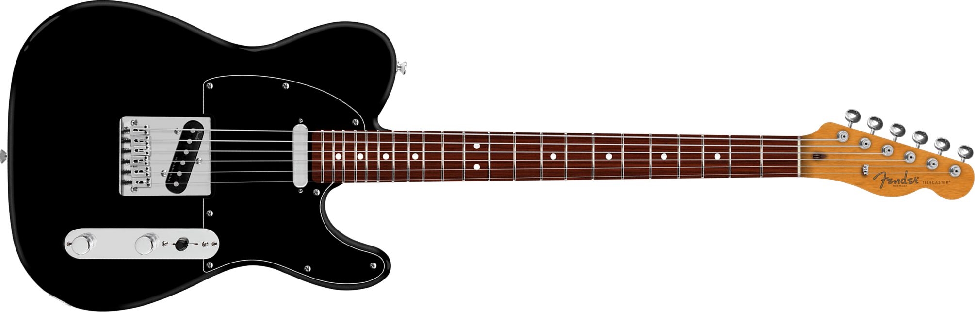 Fender Tele Baritone Player Ii 75th Ann. Mex Ht 2s Rw - Black - Baritone guitar - Main picture