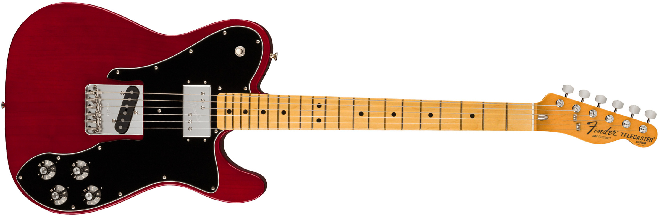 Fender Tele Custom 1977 American Vintage Ii Usa Sh Ht Mn - Wine - Tel shape electric guitar - Main picture