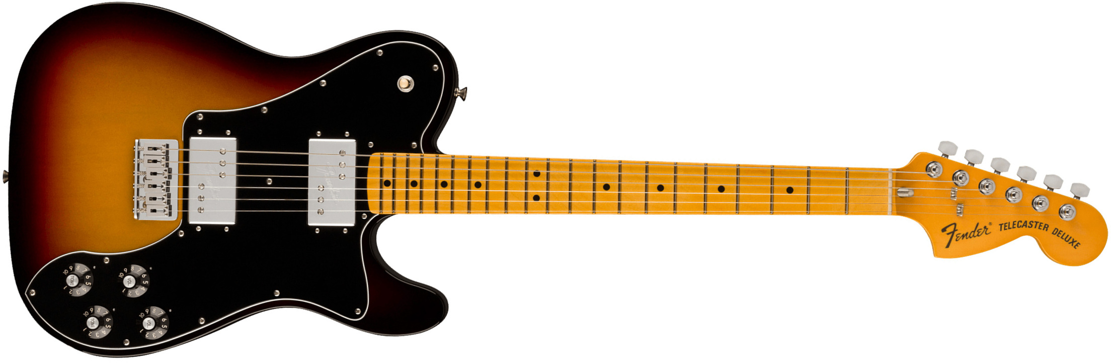 Fender Tele Deluxe 1975 American Vintage Ii Usa 2h Ht Mn - 3-color Sunburst - Tel shape electric guitar - Main picture