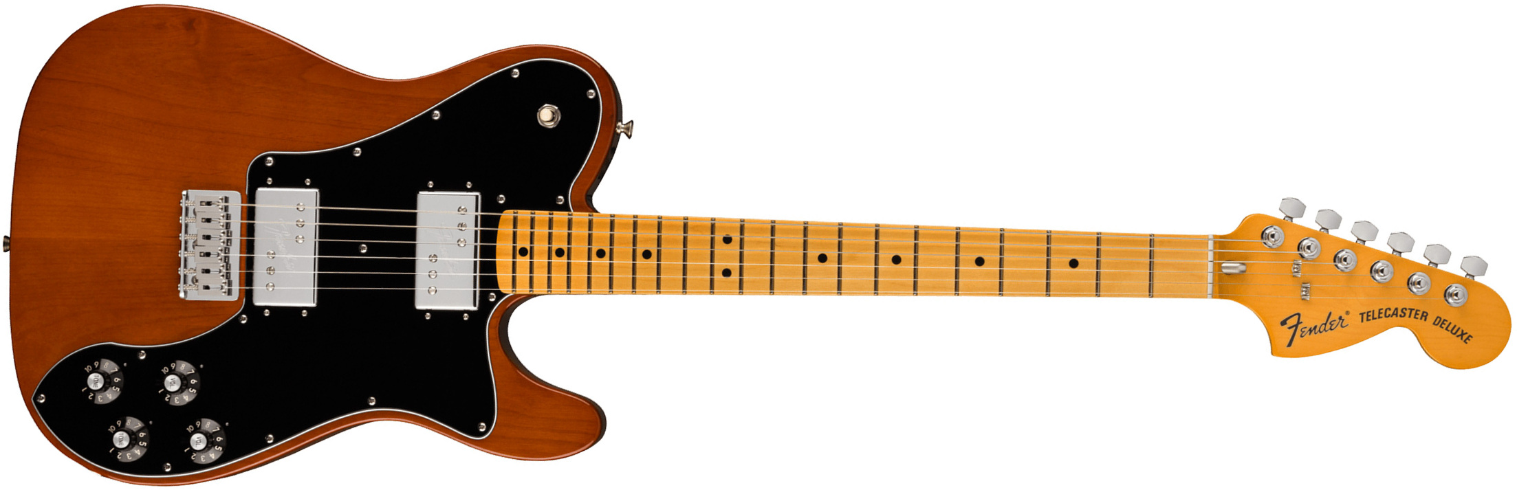 Fender Tele Deluxe 1975 American Vintage Ii Usa 2h Ht Mn - Mocha - Tel shape electric guitar - Main picture