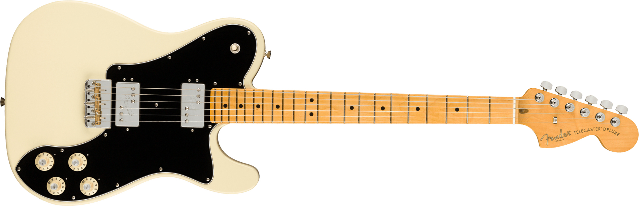Fender Tele Deluxe American Professional Ii Usa Mn - Olympic White - Tel shape electric guitar - Main picture