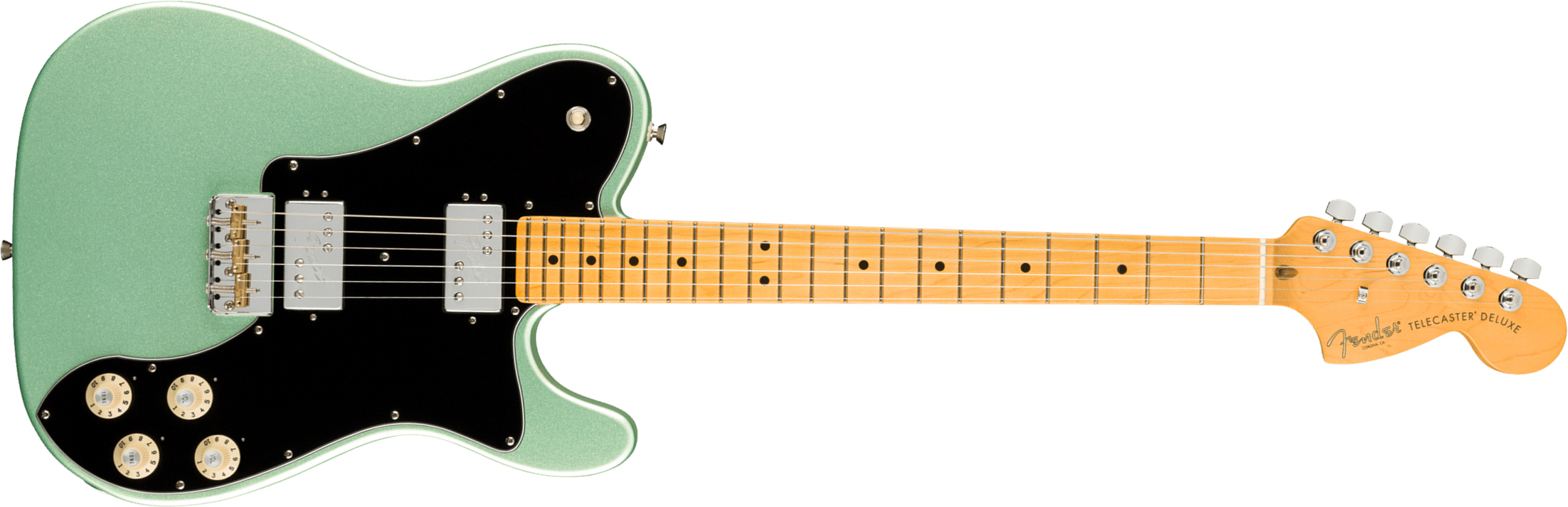 Fender Tele Deluxe American Professional Ii Usa Mn - Mystic Surf Green - Tel shape electric guitar - Main picture