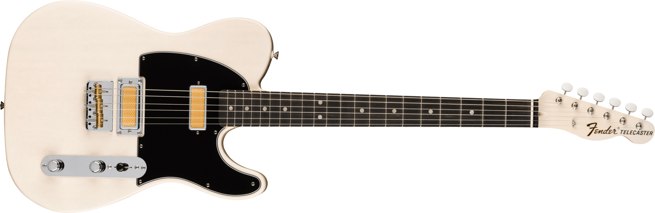 Fender Tele Gold Foil Ltd Mex 2mh Ht Eb - White Blonde - Tel shape electric guitar - Main picture