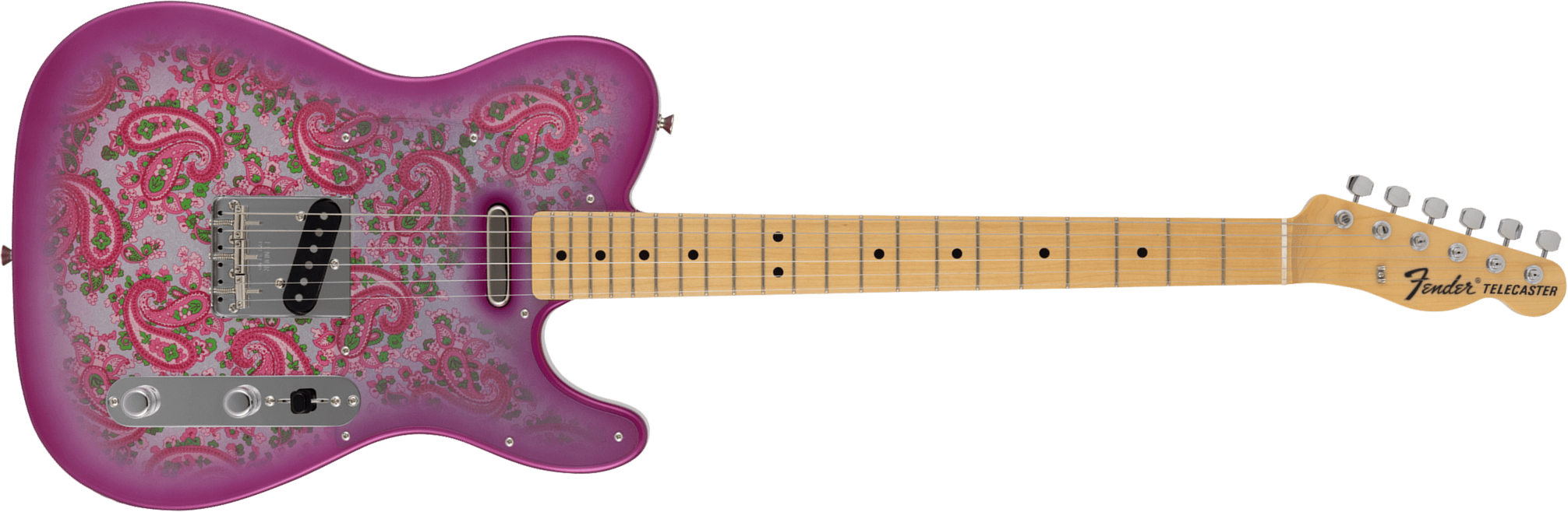 Fender Tele Ltd Jap 2s Ht Mn - Pink Paisley - Tel shape electric guitar - Main picture
