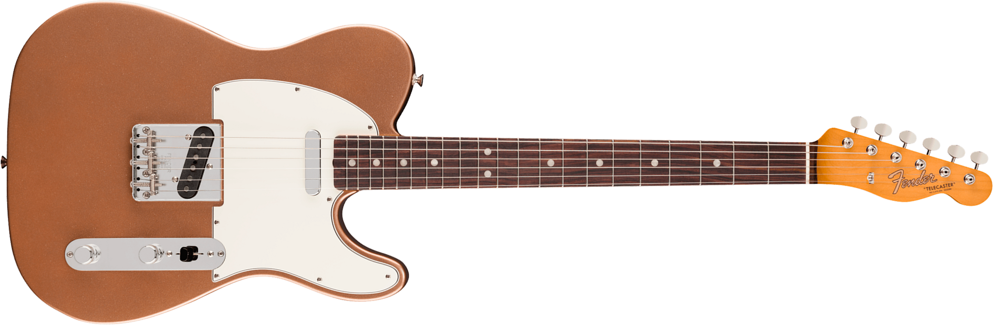 Fender Tele Mid 60s Vintera 3 Mex 2s Ht Rw - Firemist Gold - Tel shape electric guitar - Main picture