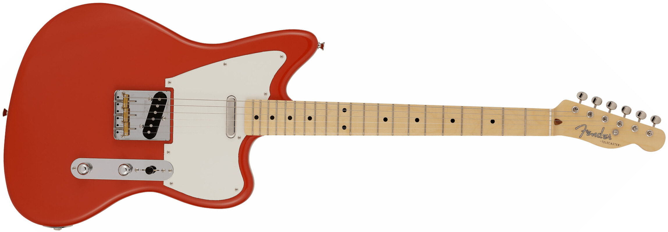Fender Tele Offset Ltd Jap 2s Ht Mn - Fiesta Red - Retro rock electric guitar - Main picture