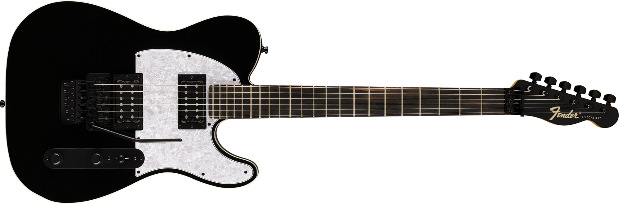 Fender Tele Player Fusion Hh Floyd Rose Ltd Mex 2h Fr Eb - Black - Tel shape electric guitar - Main picture