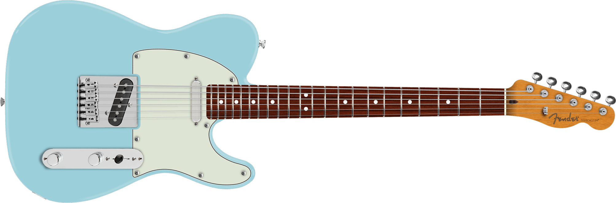 Fender Tele Player Ii 75th Ann. Mex Ht 2s Rw - Daphne Blue - Tel shape electric guitar - Main picture