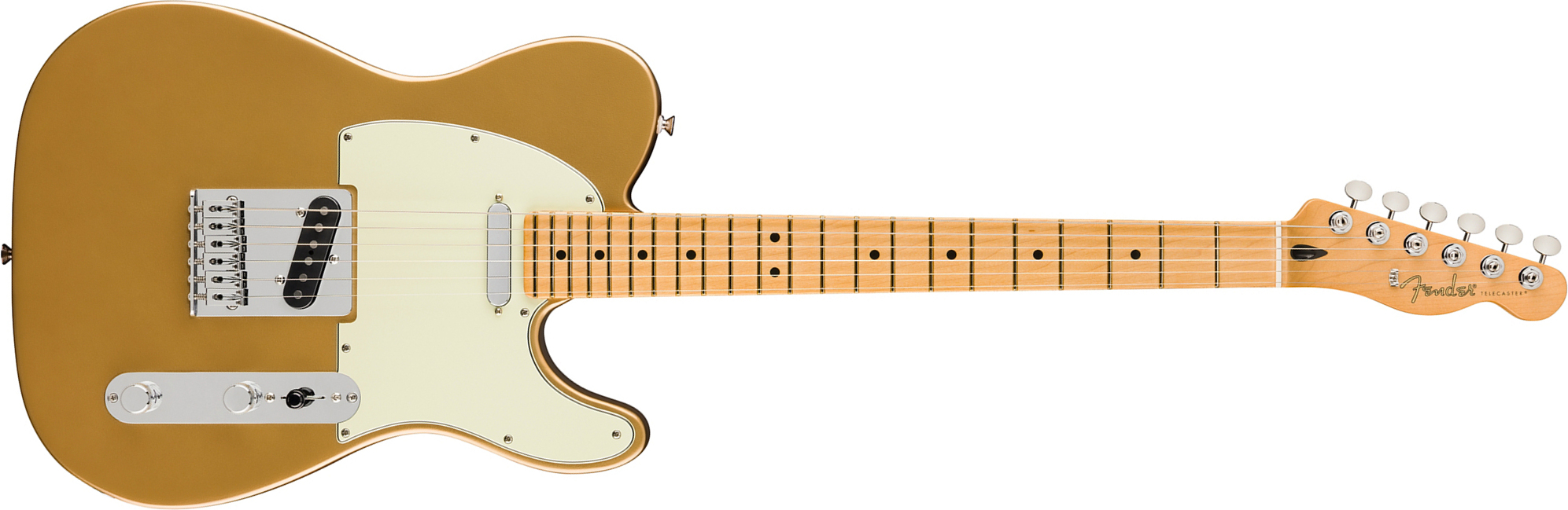 Fender Tele Player Ii 75th Anniversary Mex Ht 2s Mn - Aztec Gold - Tel shape electric guitar - Main picture