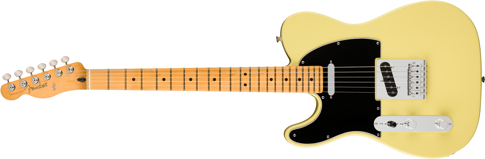 Fender Tele Player Ii Lh Mex Aulne Gaucher 2s Ht Mn - Hialeah Yellow - Tel shape electric guitar - Main picture