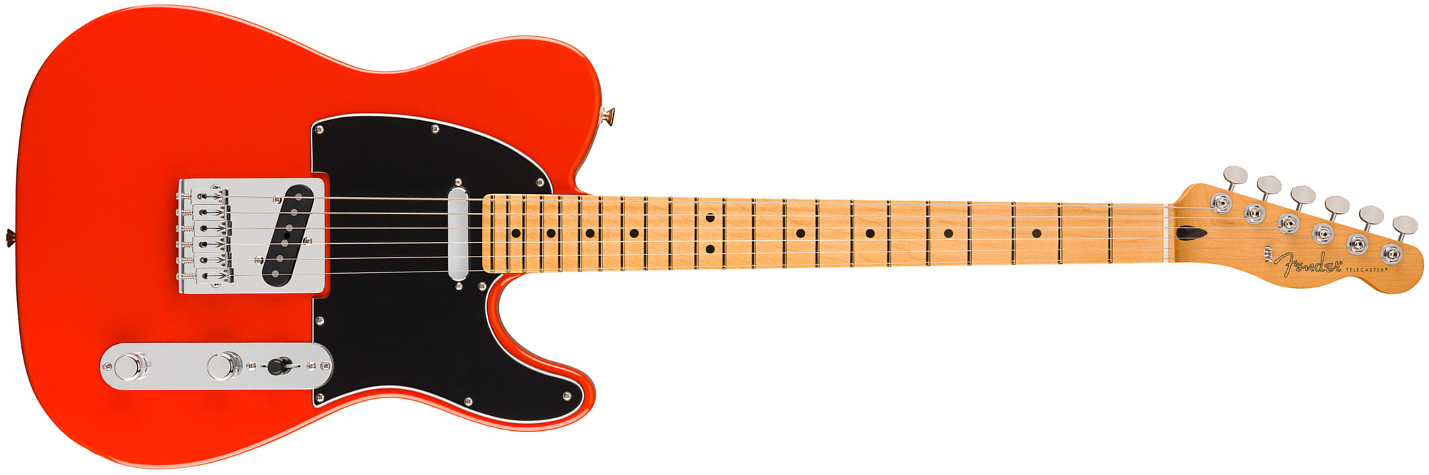 Fender Tele Player Ii Mex Aulne 2s Ht Mn - Coral Red - Tel shape electric guitar - Main picture