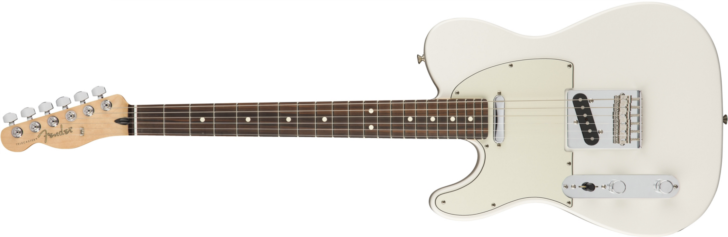 Fender Tele Player Lh Gaucher Mex Ss Pf - Polar White - Left-handed electric guitar - Main picture